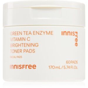 innisfree Green Tea Vitamin C Brightening Toner Pads tonizační polštářky pro rozjasnění a hydrataci 60 ks obraz