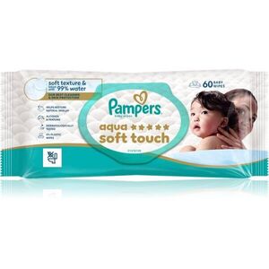 Pampers Aqua Soft Touch vlhčené čisticí ubrousky pro děti 60 ks obraz