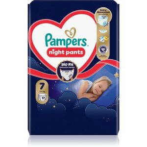 Pampers Night Pants Size 7 jednorázové plenkové kalhotky na noc 15+ kg 17 ks obraz