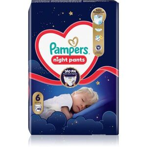 Pampers Night Pants Size 6 jednorázové plenkové kalhotky na noc 40 ks obraz