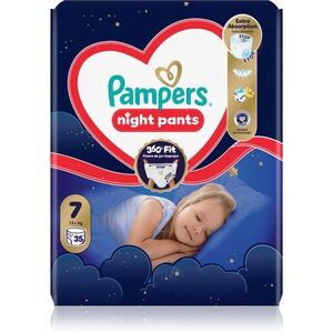 Pampers Night Pants Size 7 jednorázové plenkové kalhotky na noc 15+ kg 35 ks obraz