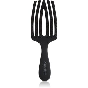 Olivia Garden Club The Nomad Detangling&Shine Fingerbrush​ plochý kartáč na vlasy Black 1 ks obraz