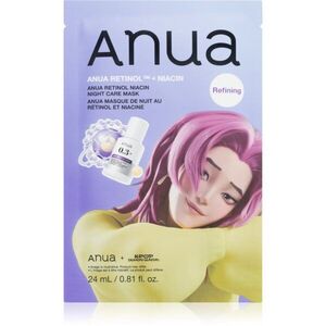 Anua K-Pop Demon Hunters Retinol Niacin Night Care Mask noční maska pro obnovu pleti na vrásky 24 ml obraz