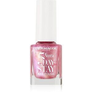 Dermacol 5 Day Stay Aura dlouhotrvající lak na nehty s perleťovým leskem odstín 69 Rose Glow 11 ml obraz