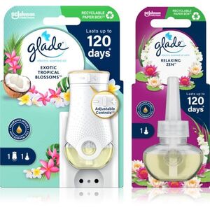 GLADE Electric scented oil Exotic Tropical Blossom + Relaxing Zen výhodné balení 3 ks obraz