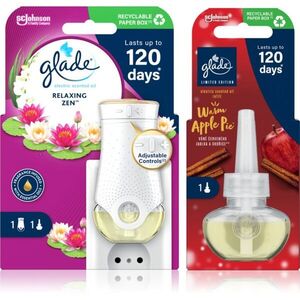 GLADE Electric scented oil Relaxing Zen + Warm Apple Pie výhodné balení 3 ks obraz