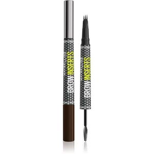 MAYBELLINE NEW YORK Brow Inserts fix na obočí s kartáčkem 2 v 1 odstín 4.5 Ash Brown 1.25 ml obraz