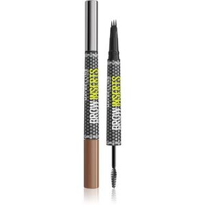 MAYBELLINE NEW YORK Brow Inserts fix na obočí s kartáčkem 2 v 1 odstín 2 Soft Brown 1.25 ml obraz