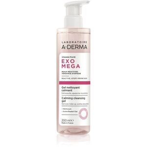 A-Derma Exomega Calming Cleansing Gel čisticí a odličovací gel se zklidňujícím účinkem 200 ml obraz