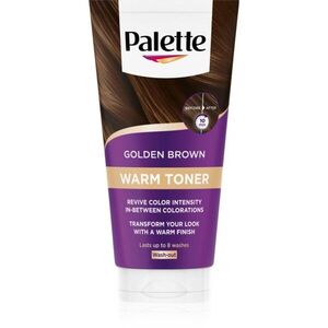 Schwarzkopf Palette Warm Toner maska pro teplé odstíny hnědých vlasů odstín Golden Brown 150 ml obraz