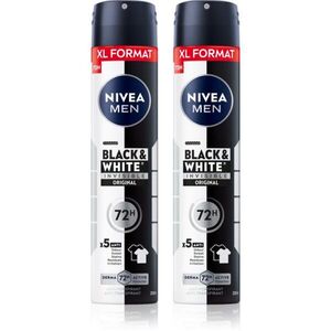 NIVEA MEN Black & White Invisible Original antiperspirant ve spreji výhodné balení obraz