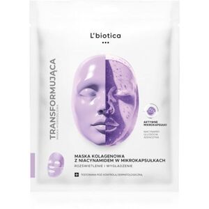L’biotica Transforming Collagen Mask with Niacinamide in Microcapsules kolagenová maska pro rozjasnění pleti 1 ks obraz