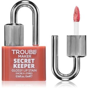 Trouble Maker Secret Keeper Lip Gloss Stain barva na rty pro dlouhotrvající efekt odstín Undercover Pink Nude 5 ml obraz