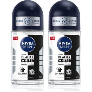 NIVEA MEN Black & White Invisible Original kuličkový antiperspirant výhodné balení obraz