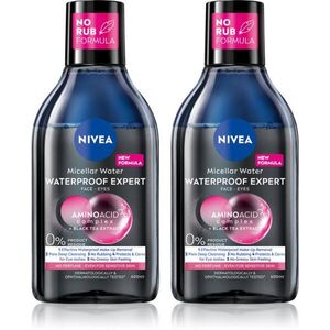 NIVEA Micellar Waterproof čisticí micelární voda výhodné balení obraz