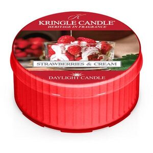 Kringle Candle Strawberries & Cream čajová svíčka 42 g obraz