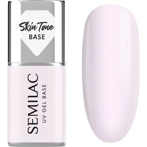 Semilac UV Gel Base Skin Tone Base podkladový lak pro gelové nehty odstín Milky Pink 7 ml obraz