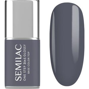 Semilac One Step 3in1 Glossy gelový lak na nehty odstín 185 Stone Grey 7 ml obraz