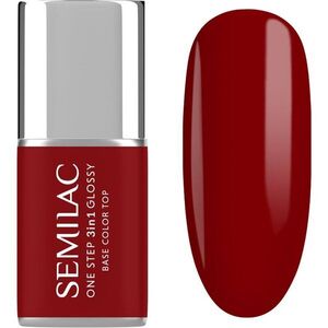 Semilac One Step 3in1 Glossy gelový lak na nehty odstín 575 Dark Red 7 ml obraz