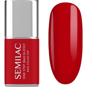 Semilac One Step 3in1 Glossy gelový lak na nehty odstín 530 Scarlet 7 ml obraz