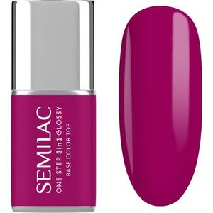 Semilac One Step 3in1 Glossy gelový lak na nehty odstín 595 Bright Purple 7 ml obraz