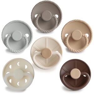 FRIGG 6-Pack Pacifiers Round Silicone Size 2 dudlík Earthy Wonder 6 ks obraz