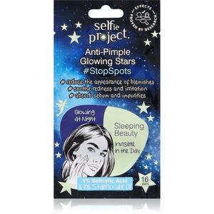 Selfie Project Anti-Pimple Glowing Stars náplasti na problematickou pleť svítící ve tmě 16 ks obraz