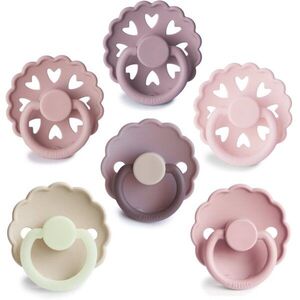 FRIGG 6-Pack Pacifiers Round Silicone Size 1 dudlík Blooming Love 6 ks obraz