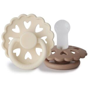 FRIGG Fairytale Round Silicone 2-Pack Size 2 dudlík The Ugly Duckling/The Emperors New Clothes 2 ks obraz