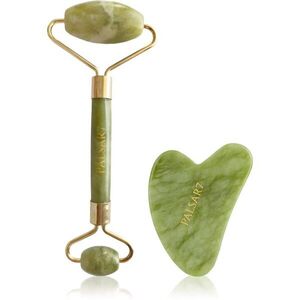 PALSAR7 Massage Roller and Guasha Green Xiuyan Jade masážní váleček na obličej a masážní pomůcka obraz