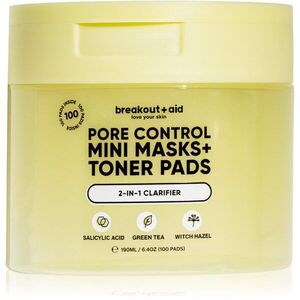breakout + aid Pore Control Mini Masks + Toner Pads tonizační polštářky s kyselinou salicylovou 100 ks obraz
