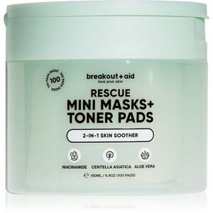 breakout + aid Mini Masks+Toner Pads Rescue tonizační polštářky pro zklidnění pleti 100 ks obraz