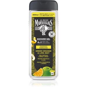 Le Petit Marseillais Zelený pomeranč & Limetková kůra sprchový gel 4 v 1 pro muže 400 ml obraz