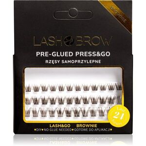 Lash Brow Press&Go Self-Adhesive Eyelashes samolepící trsové řasy Everyday Brownie 1 ks obraz