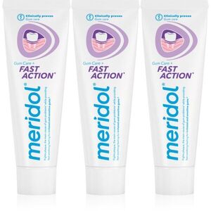 Meridol Fast Action zubní pasta pro ochranu dásní pro citlivé zuby 3x75 ml obraz