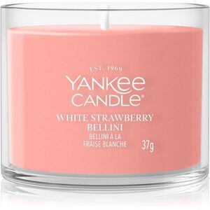 Yankee Candle White Strawberry Bellini votivní svíčka 37 g obraz