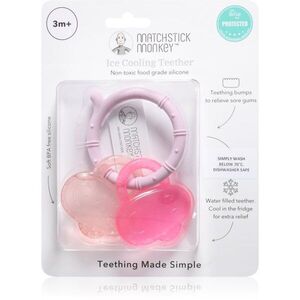 Matchstick Monkey Cooling Teether kousátko s chladivým účinkem Pink/ Dusty Pink 3m+ 1 ks obraz