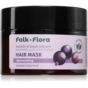 Folk & Flora Keratin & Black Currant regenerační maska na vlasy 200 ml obraz