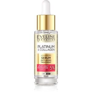 Eveline Cosmetics Platinum & Collagen Advanced Facial Serum Anti-Aging Treatment protivráskové sérum s kolagenem 30 ml obraz