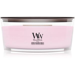 Woodwick Cherry Blossom & Vanilla vonná svíčka s dřevěným knotem 453.6 g obraz