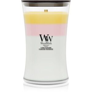 Woodwick Trilogy Floral Blossoms vonná svíčka s dřevěným knotem 610 g obraz