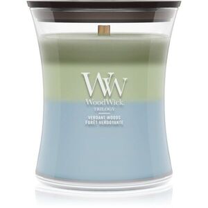 Woodwick Trilogy Verdant Woods vonná svíčka s dřevěným knotem 275 g obraz