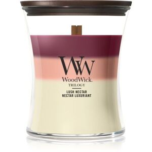Woodwick Trilogy Lush Nectar vonná svíčka s dřevěným knotem 275 g obraz