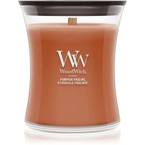 Woodwick Pumpkin Praline vonná svíčka s dřevěným knotem 275 g obraz