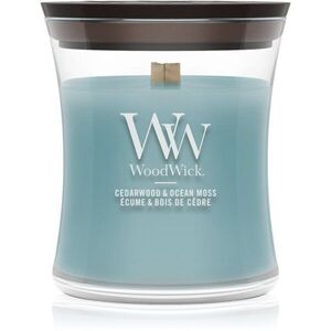 Woodwick Cedarwood & Ocean Moss vonná svíčka s dřevěným knotem 85 g obraz