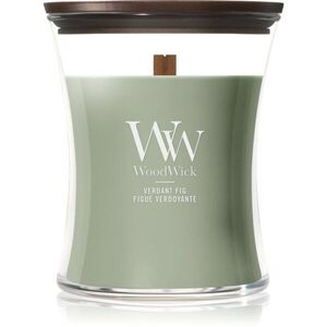Woodwick Verdant Fig vonná svíčka s dřevěným knotem 275 g obraz