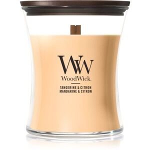 Woodwick Tangerine & Citron vonná svíčka s dřevěným knotem 275 g obraz