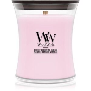 Woodwick Cherry Blossom & Vanilla vonná svíčka s dřevěným knotem 275 g obraz