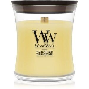 Woodwick Yuzu & Vetiver vonná svíčka s dřevěným knotem 85 g obraz