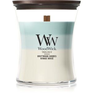 Woodwick Trilogy Driftwood Shores vonná svíčka s dřevěným knotem 275 g obraz